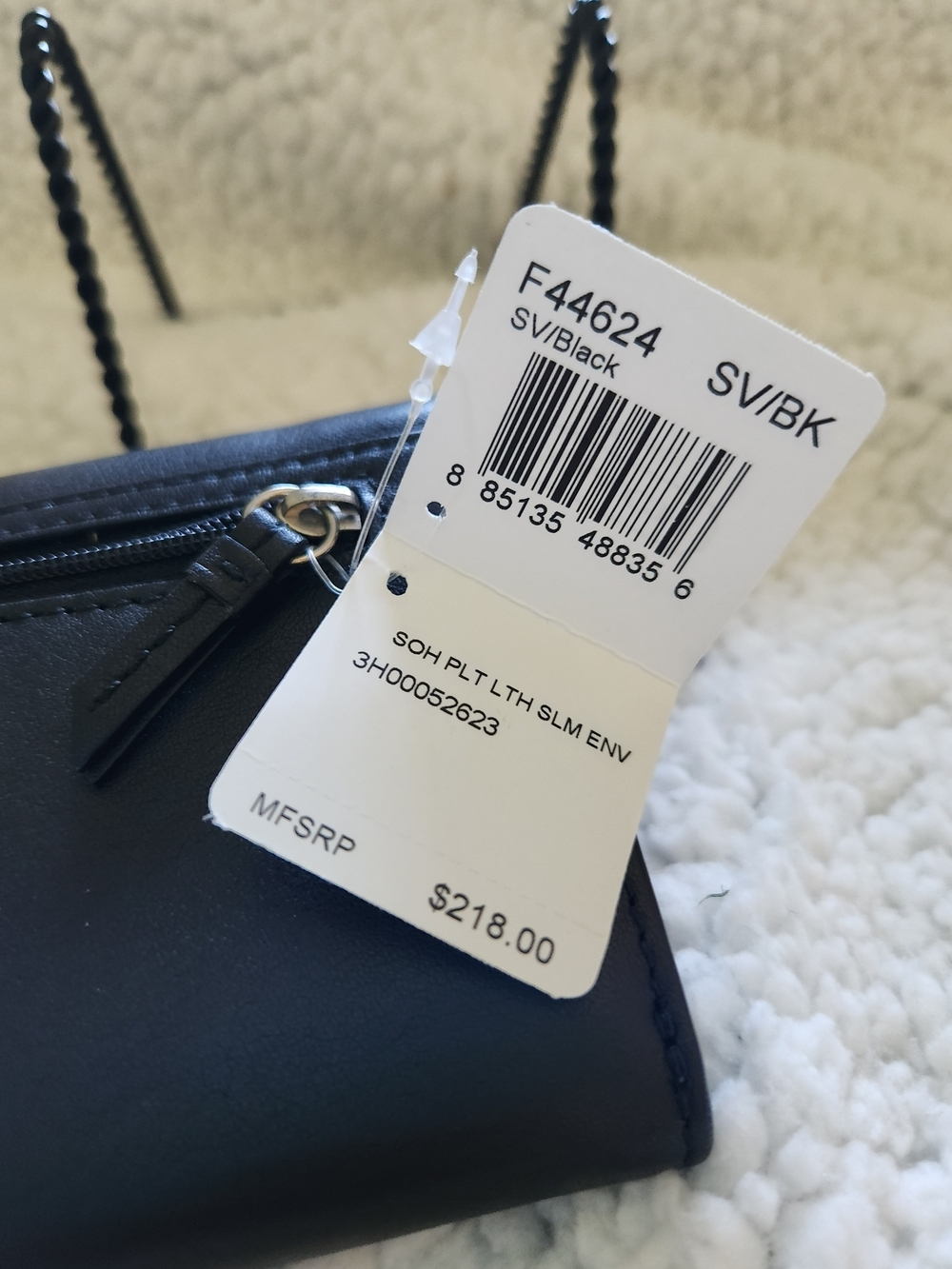Coach Ashley Black Pleated Leather  Wallet - Picture 7 of 16